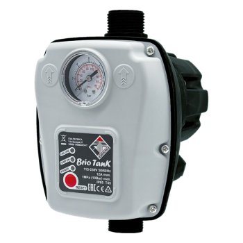 Электронный регулятор давления ITALTECNICA BRIO TANK, с баком 0,4 л, 1" M, 12 А (1,5 кВт)
